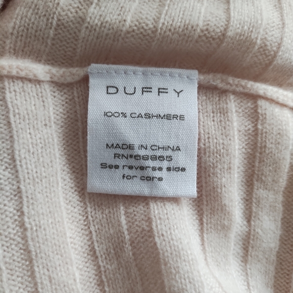 DUFFY Pale Pink 100% Cashmere Ribbed Sweater S - Picture 4 of 4